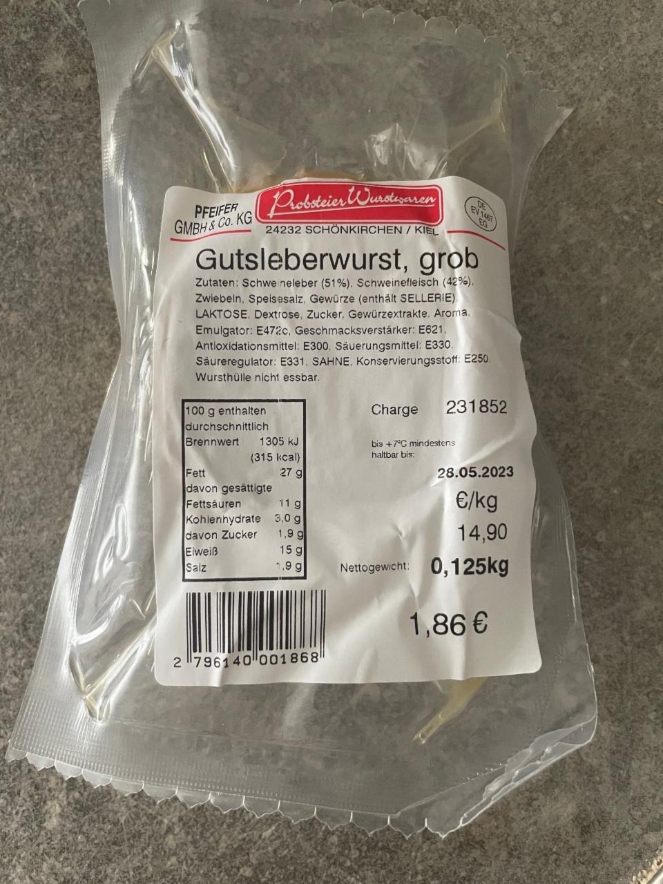 Fotografie - Gutsleberwurst, grob