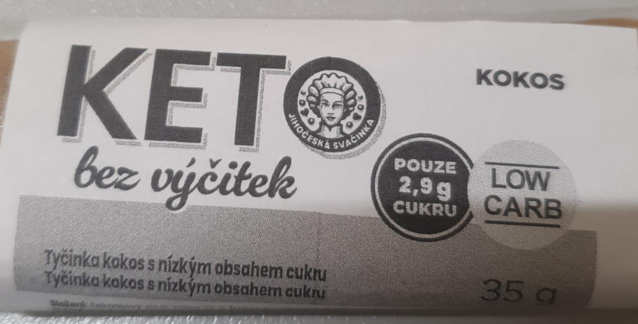 Fotografie - Keto bez výčitek tyčinka kokos s nízkým obsahem cukru Jihočeská svačinka