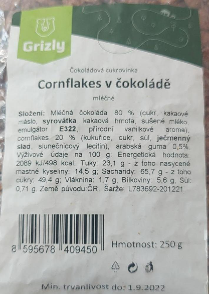 Fotografie - Cornflakes v čokoládě mléčné Grizly