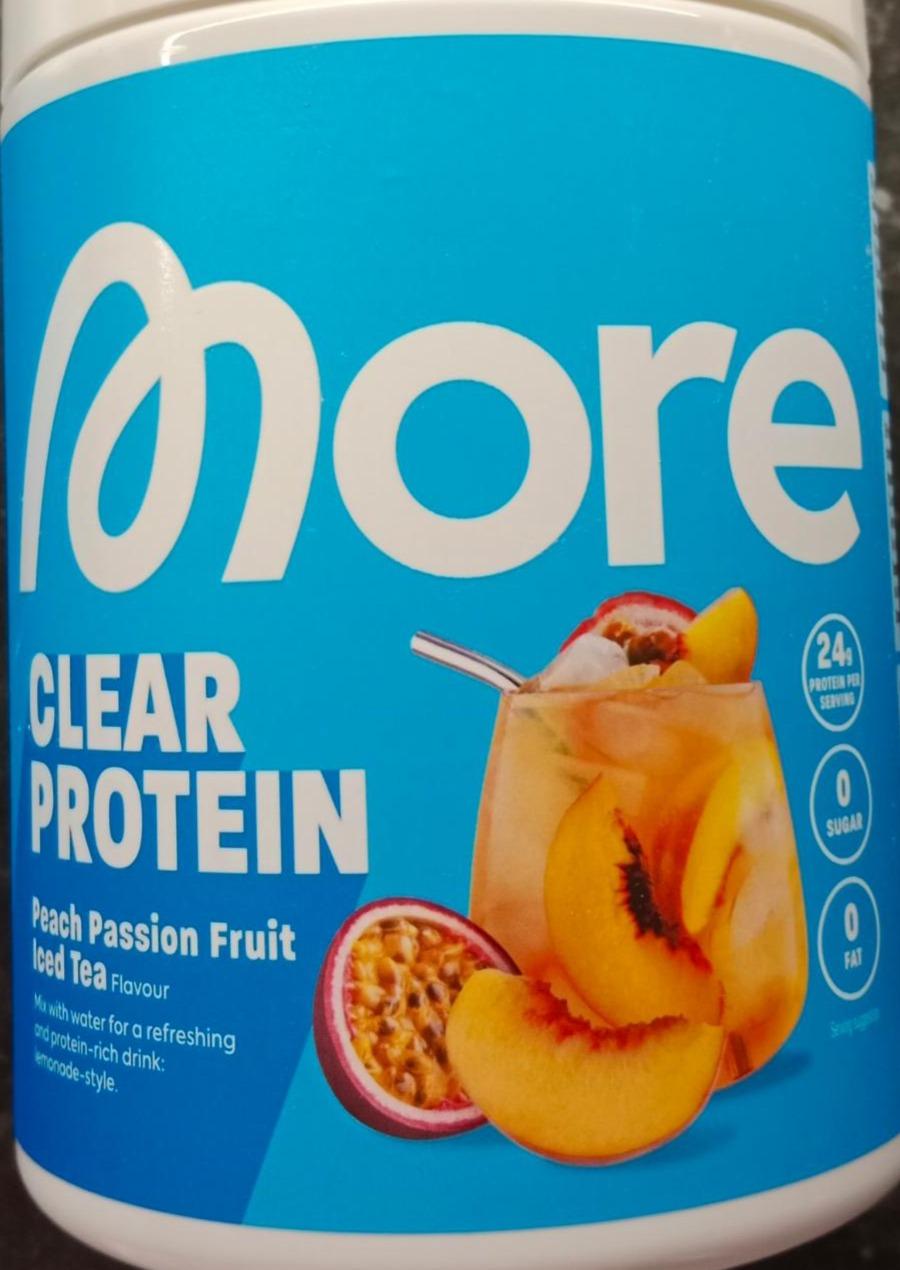 Fotografie - Clear protein peach passion fruit ice tea More Nutrition