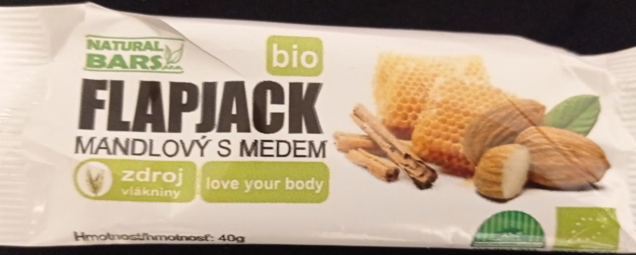 Fotografie - Bio Flapjack mandlový s medem Natural Bars