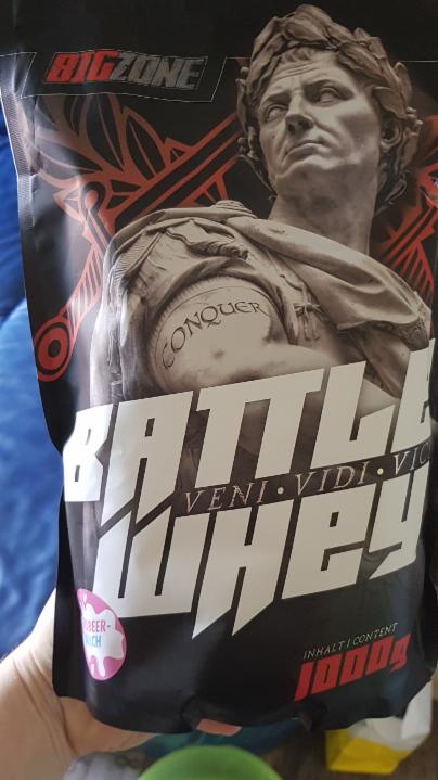 Fotografie - Battle Whey Protein jahodové mléko BigZone