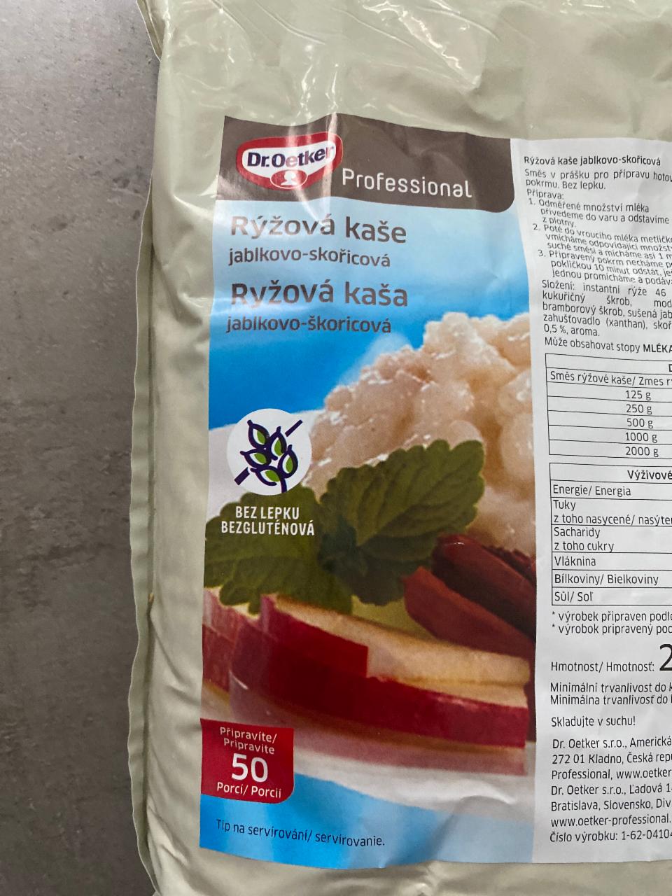 Fotografie - Rýžová kaše jablkovo-skořicová Dr.Oetker