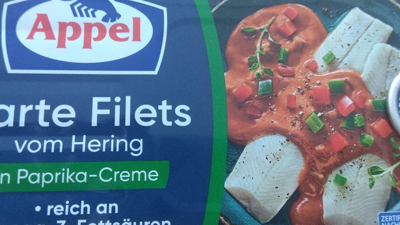 Fotografie - Zarte Filets vom Hering in Paprika-Creme Appel