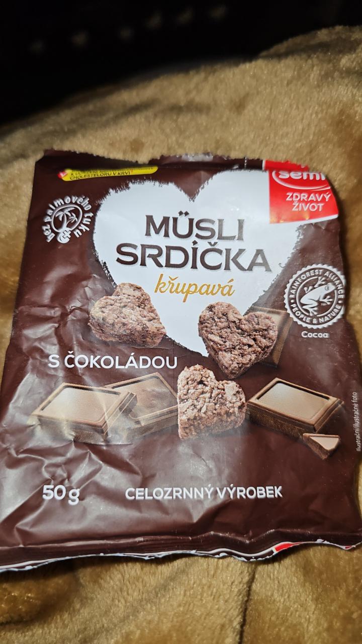 Fotografie - Müsli srdíčka křupavá s čokoládou Semix