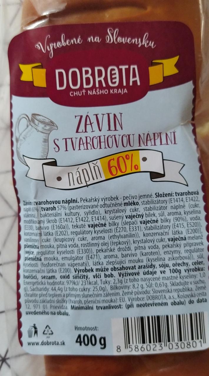 Fotografie - Závin s tvarohovou náplní 60% Dobrota