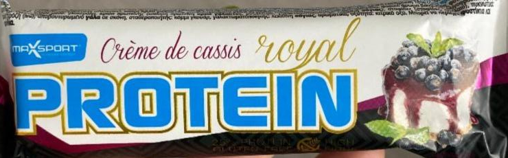 Fotografie - protein bar Creme de cassic ( černý rybíz) royal MaxSport