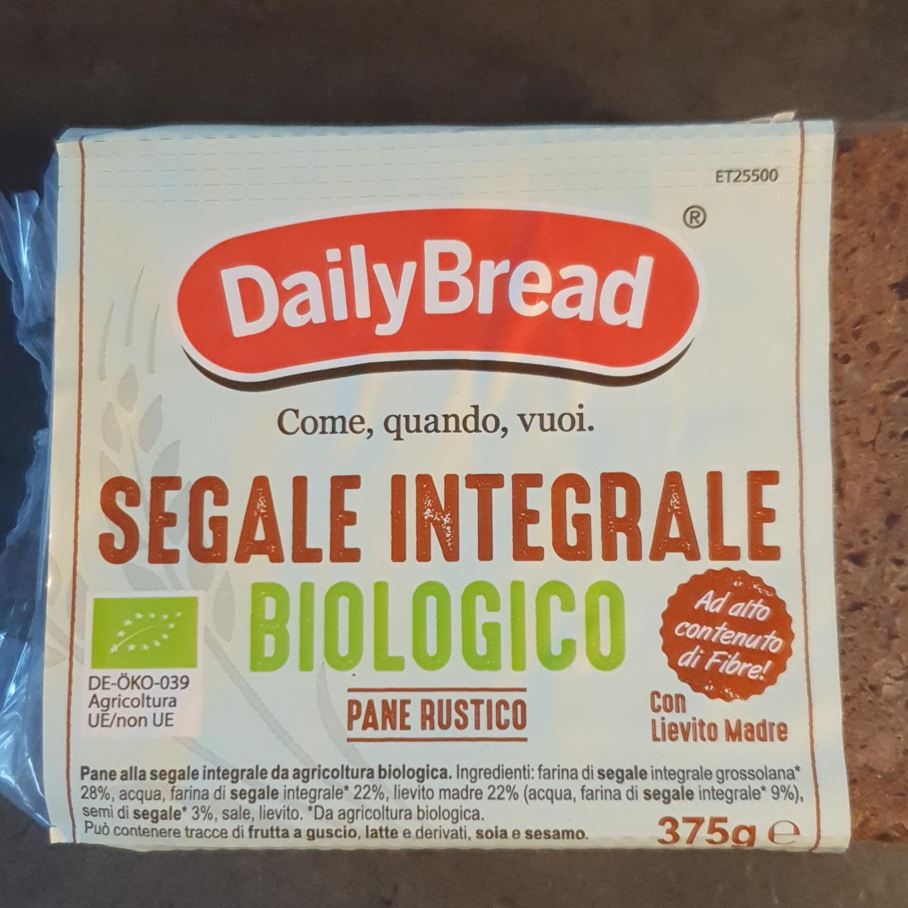 Fotografie - Segale integrale biologico DailyBread