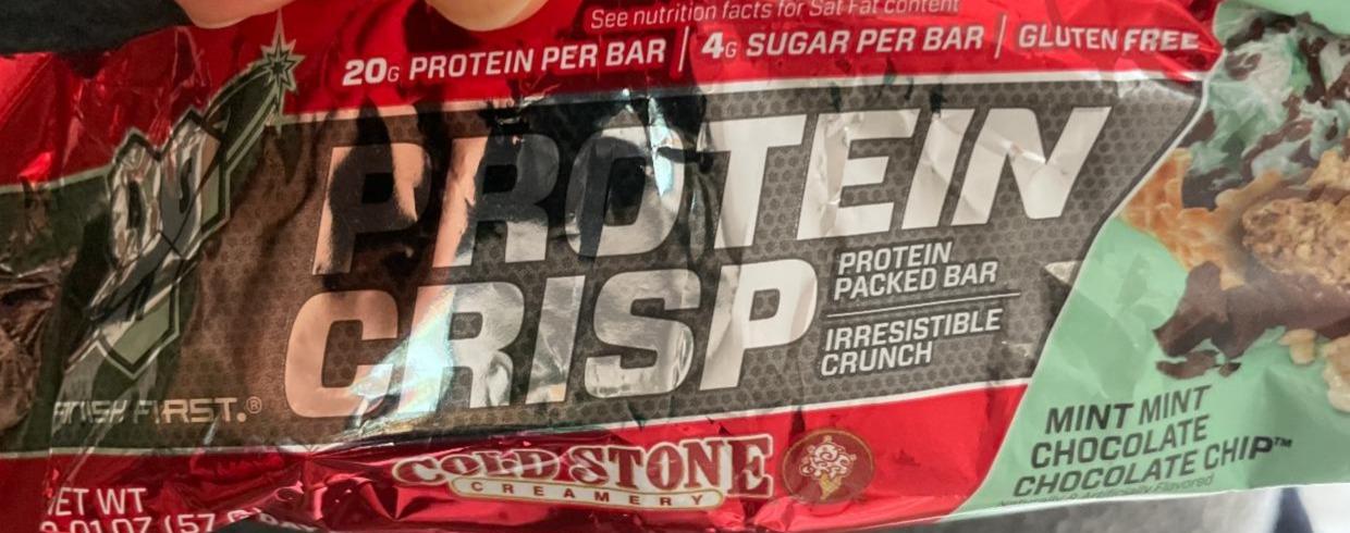 Fotografie - Protein Crisp Bar Cold Stone Creamery Mint Mint Chocolate Chip BSN