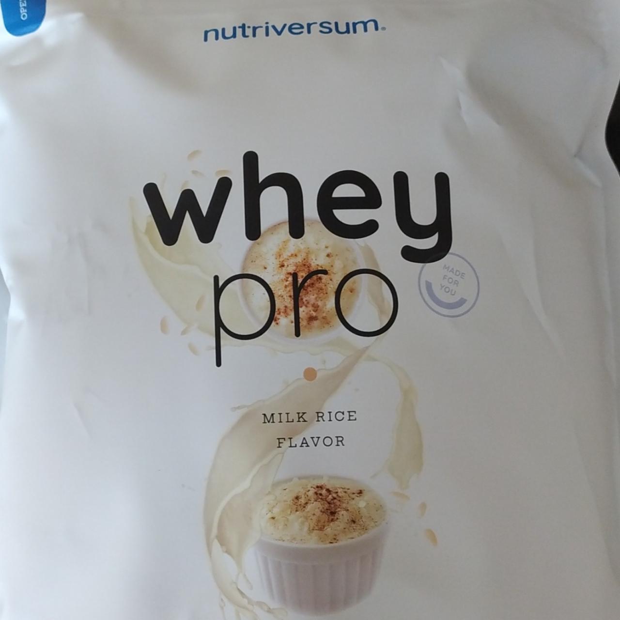 Fotografie - Whey pro milk rice flavor Nutriversum