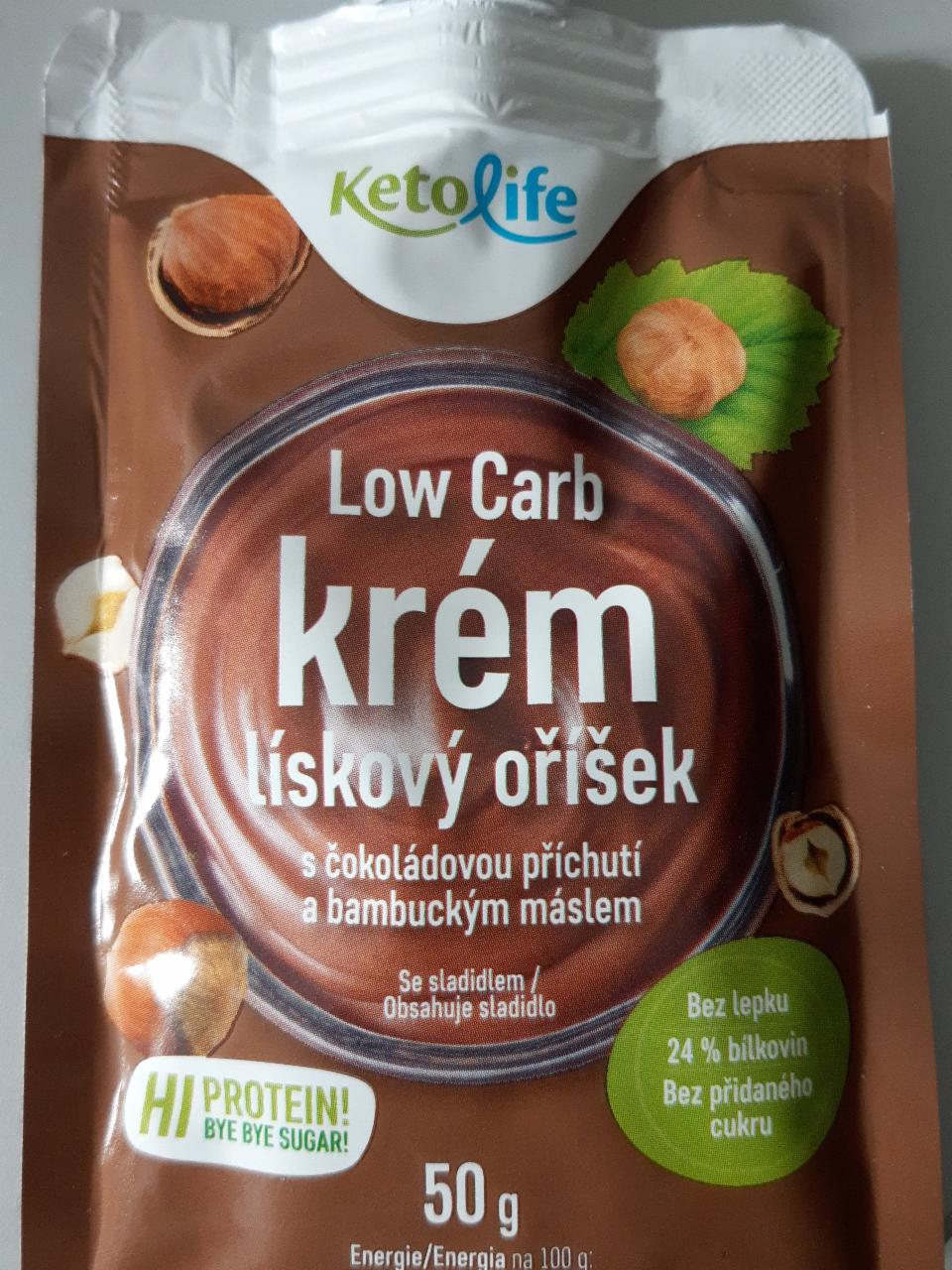 Fotografie - Low carb krém lískový oříšek s čokoládovou příchutí Ketolife