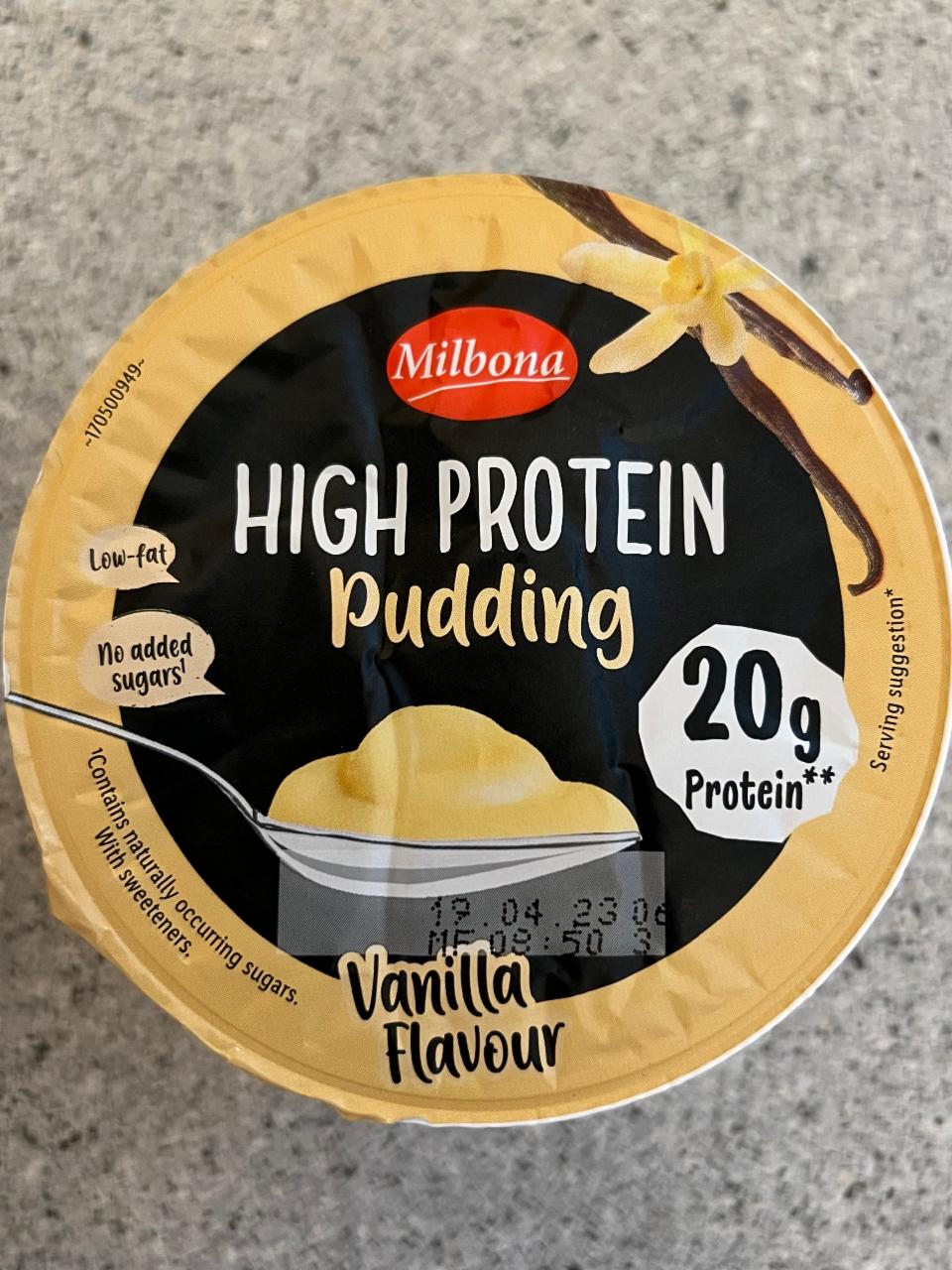 Fotografie - High Protein Pudding Vanilla Flavour Milbona