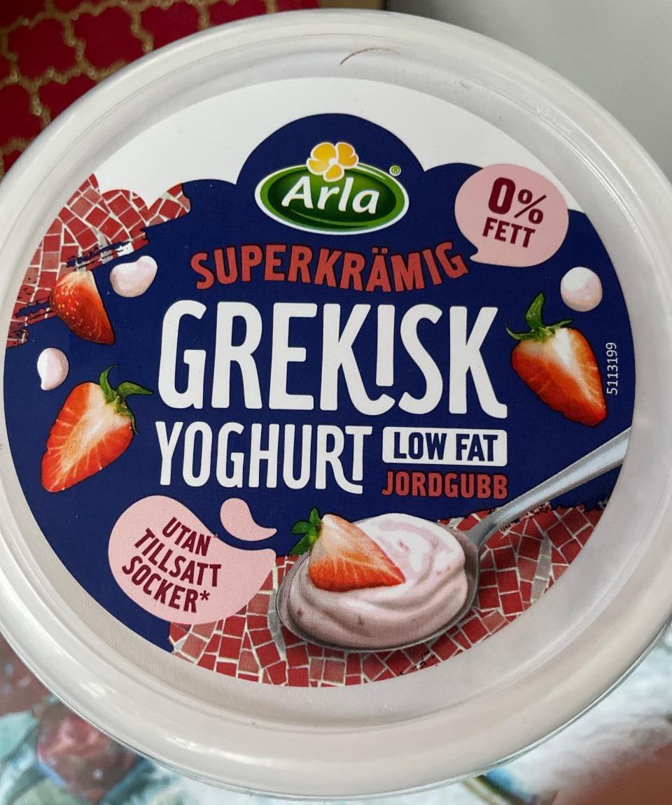 Fotografie - Grekisk Yoghurt Jordgubb 0% fett Arla