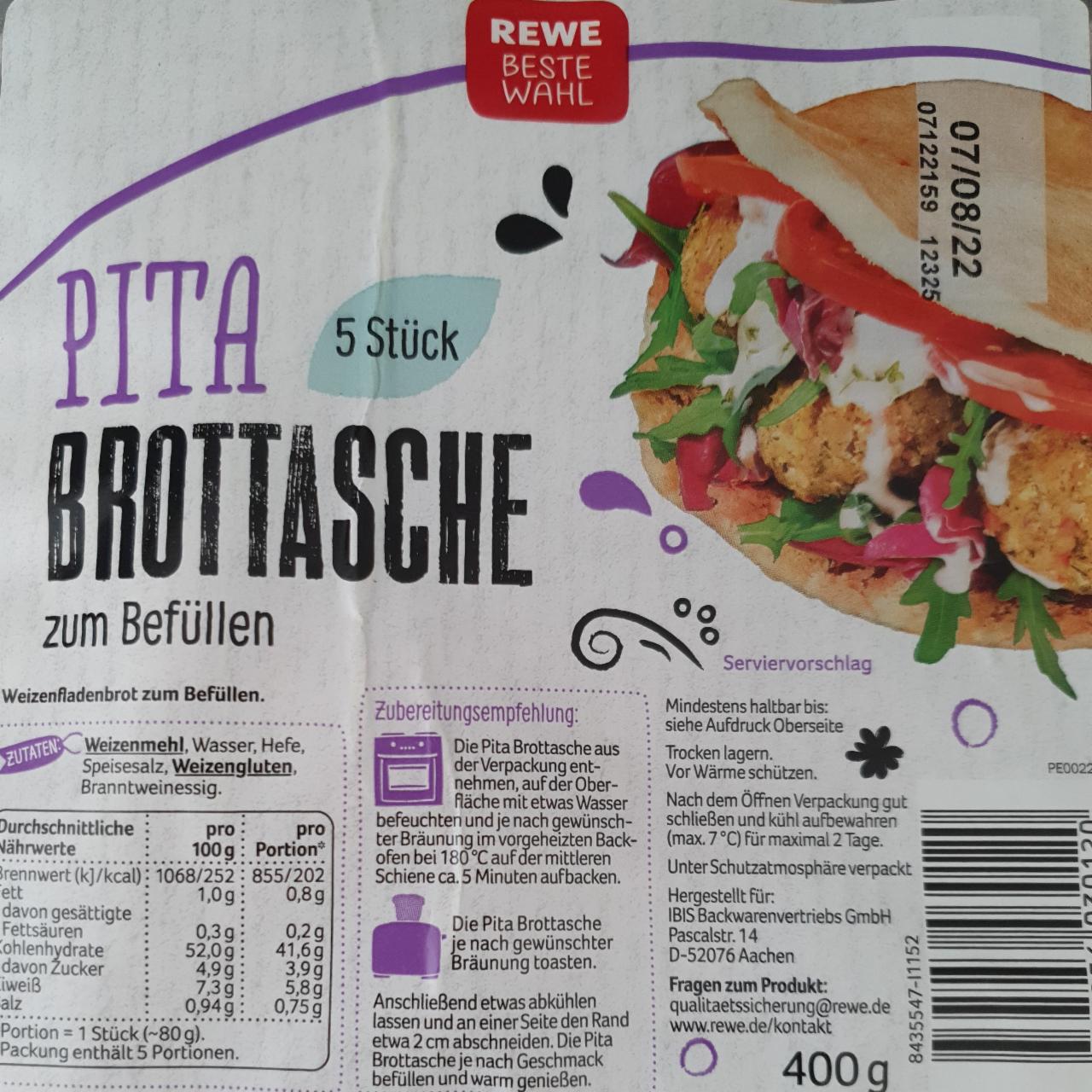 Fotografie - Pita Brottasche zum Befüllen REWE Beste Wahl