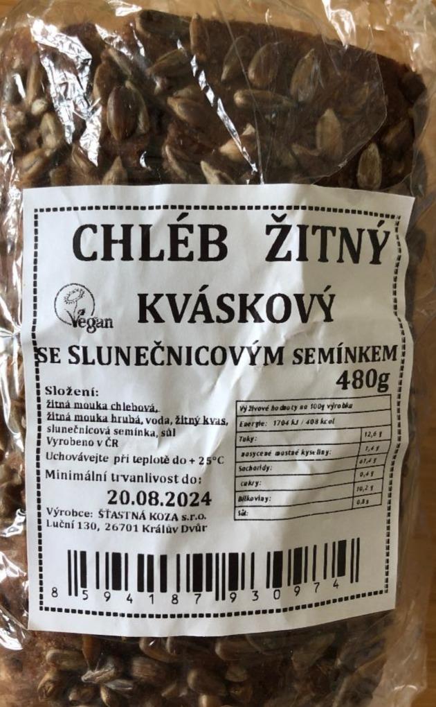 Fotografie - Chléb žitný kváskový se slunečnicovým semínkem Šťastná koza