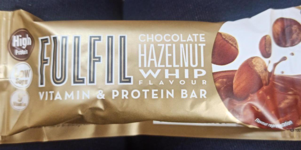 Fotografie - Chocolate hazelnut whip flavour vitamin & protein bar Fulfil