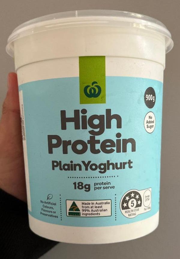 Fotografie - High protein plain yoghurt Woolworths