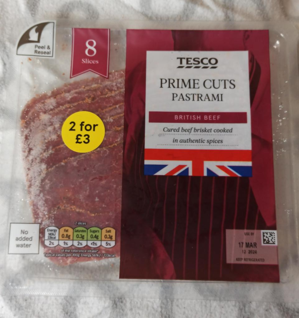 Fotografie - Pastrami British Beef Slices - Tesco