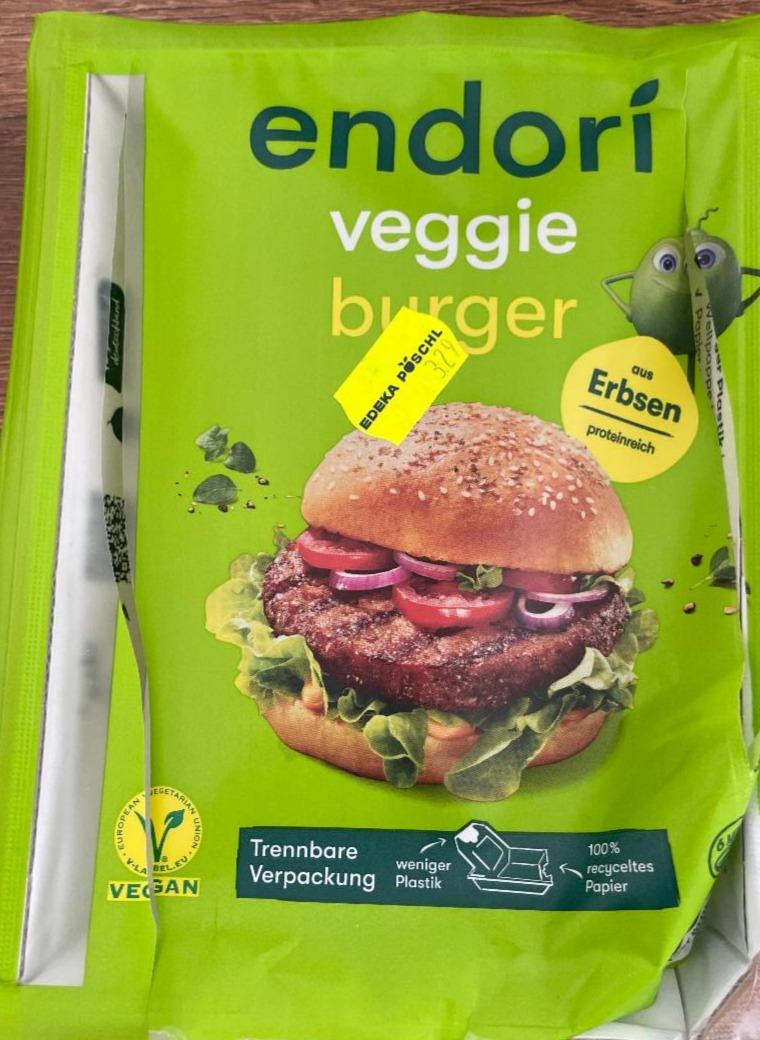 Fotografie - Veggie burger aus Erbsen endori