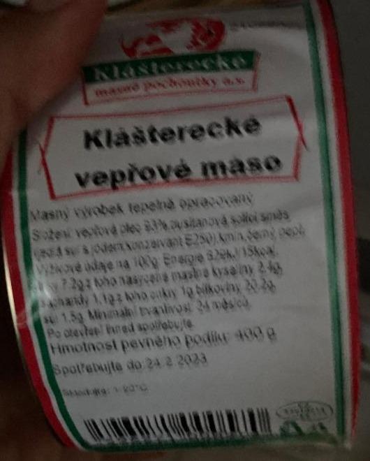 Fotografie - klášterecké vepřové maso