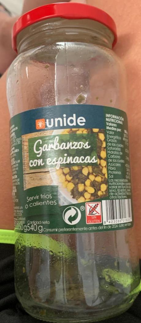 Fotografie - Garbanzos con espinacas Unide