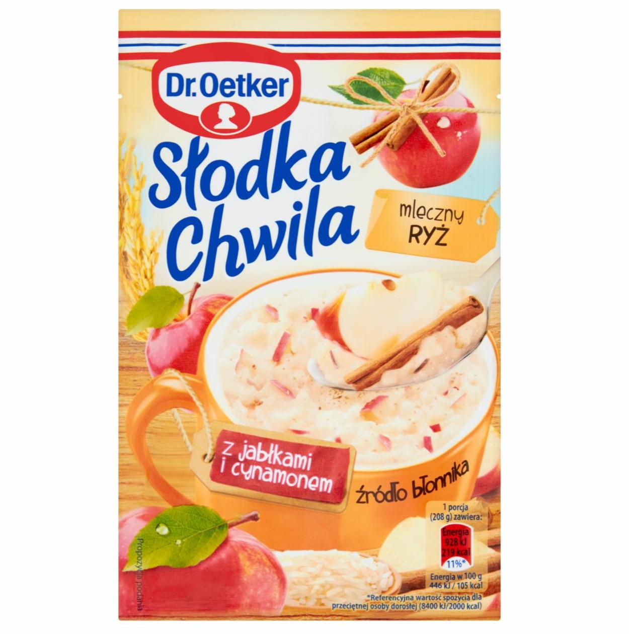 Fotografie - Słodka Chwila Mleczny Ryż z jabłkami i cynamonem Dr.Oetker