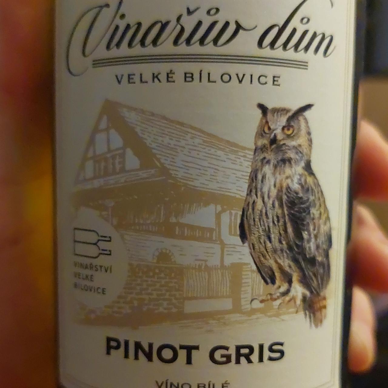 Fotografie - Pinot Gris Víno Bílé Vinařův dům Velké Bílovice