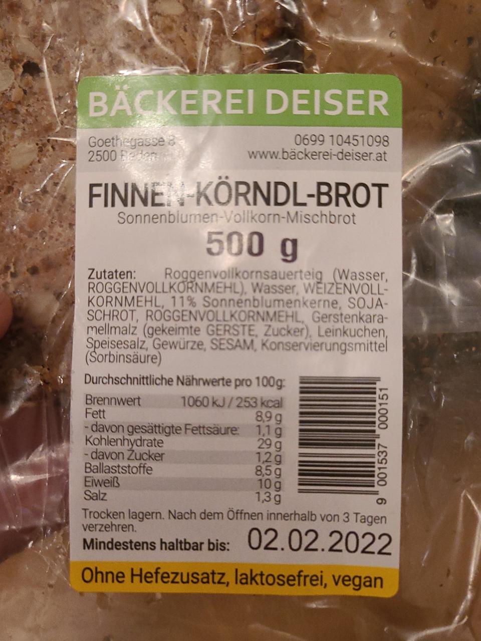 Fotografie - finnen kördel brot Bäckerei Deiser