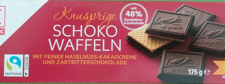 Fotografie - knusprige schoko-waffeln mit feiner Haselnusscrene