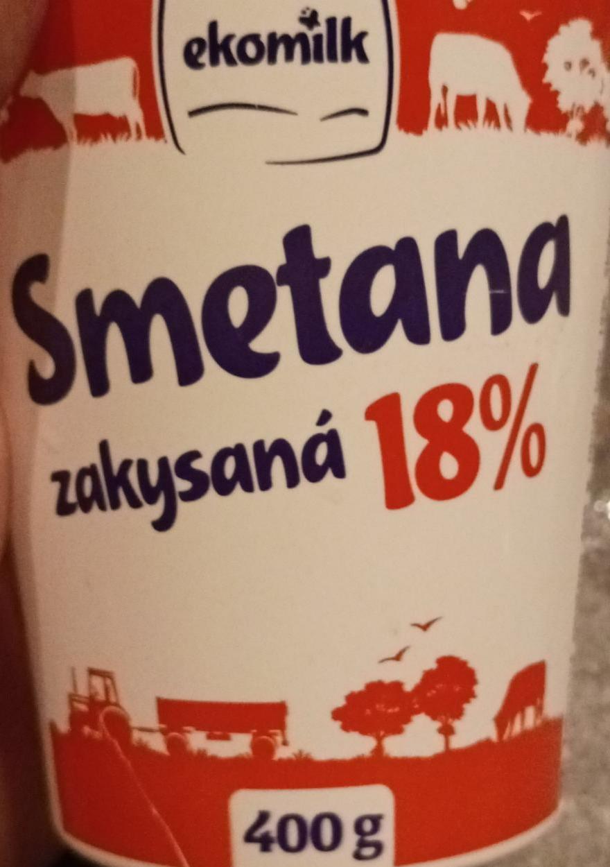 Fotografie - Zakysaná smetana 18% Ekomilk