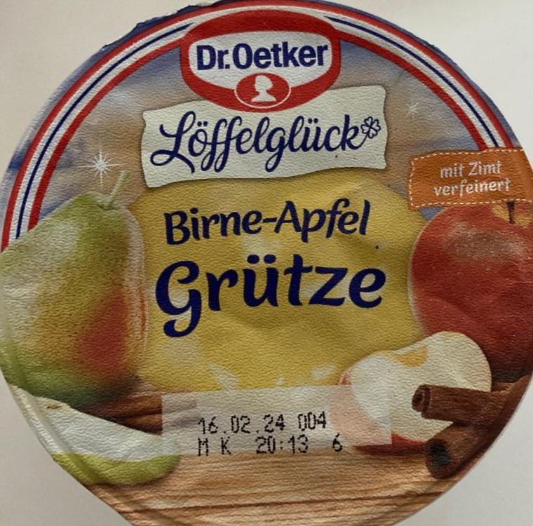 Fotografie - Löffelglück Birne Apfel Grütze Dr.Oetker