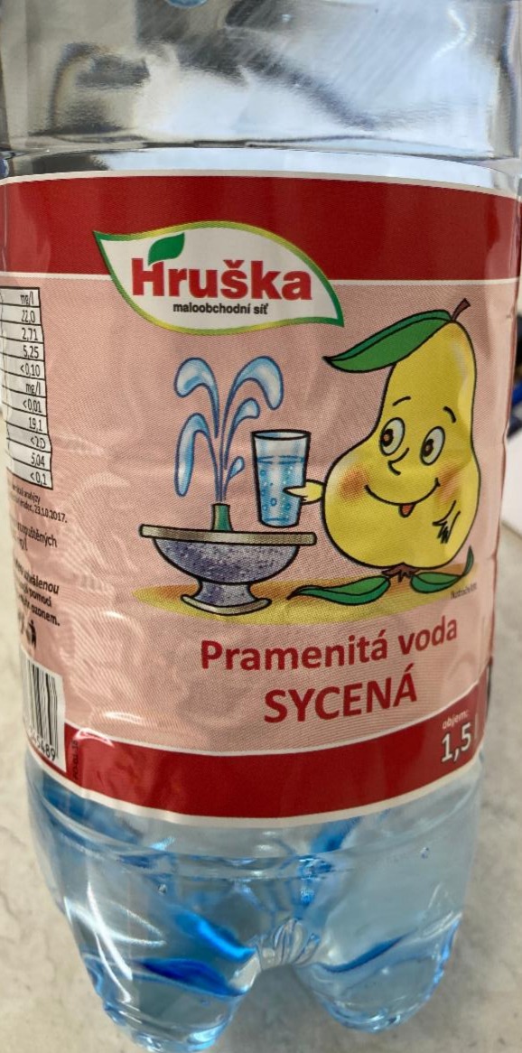 Fotografie - pramenita voda sycena Hruška