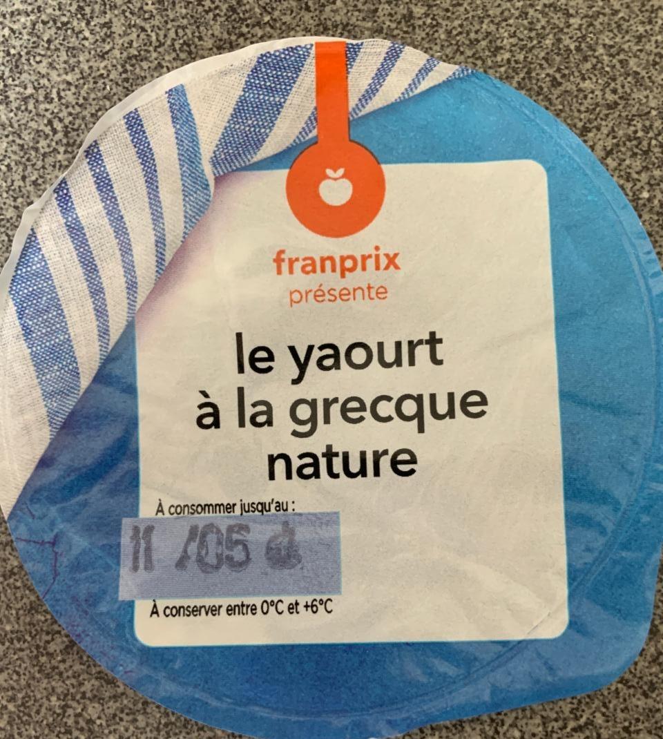 Fotografie - Yaourts à la grecque nature Franprix