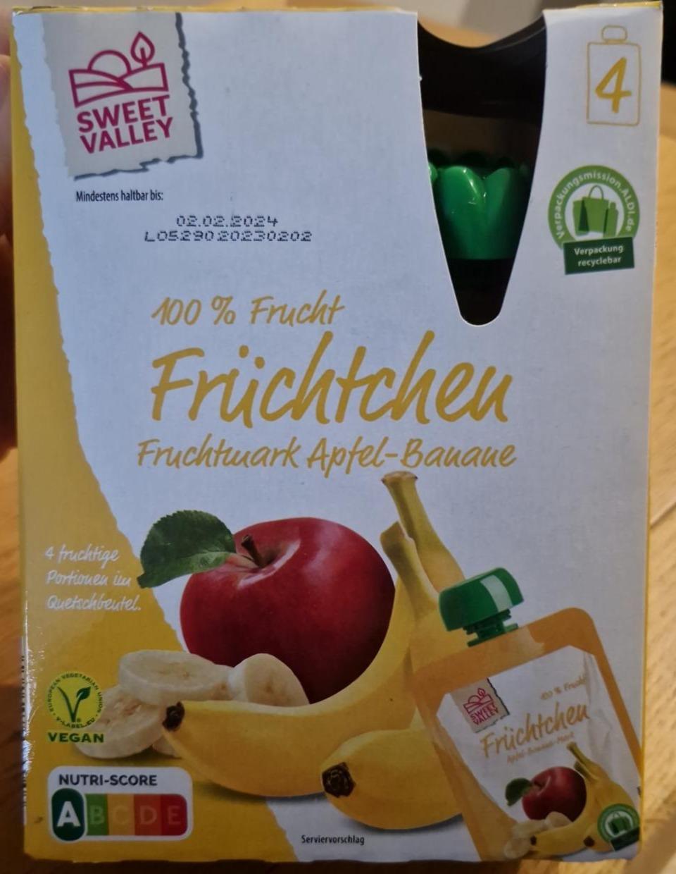 Fotografie - Früchtchen Fruchtmark Apfel-Banane Sweet valley