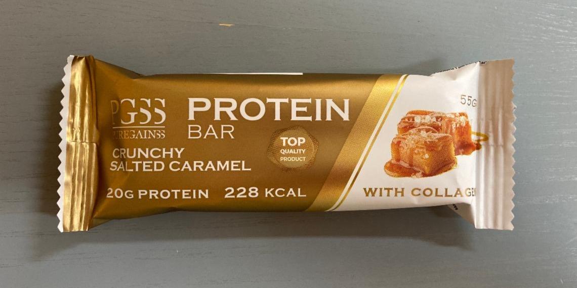 Fotografie - Protein Bar Crunchy Salted Caramel with Collagen PGSS