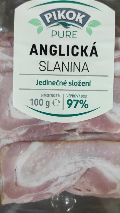 Fotografie - Anglická slanina 97% vepřový bok Pikok Pure