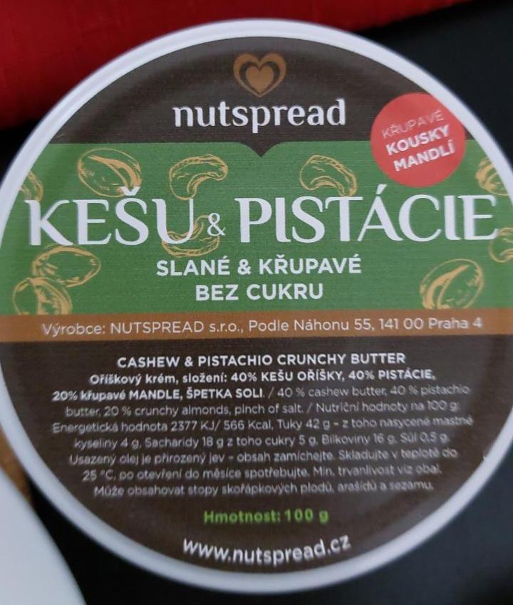 Fotografie - Kešu & Pistácie slané & křupavé bez cukru Nutspread