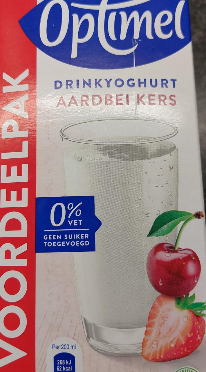 Fotografie - Optimel Drinkyoghurt Aardbei Kers 0% Vet