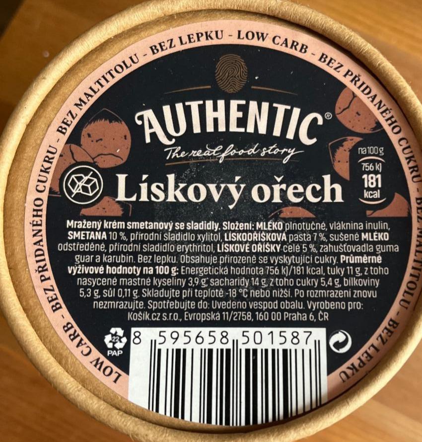 Fotografie - Lískový ořech low carb smetanová zmrzlina Authentic