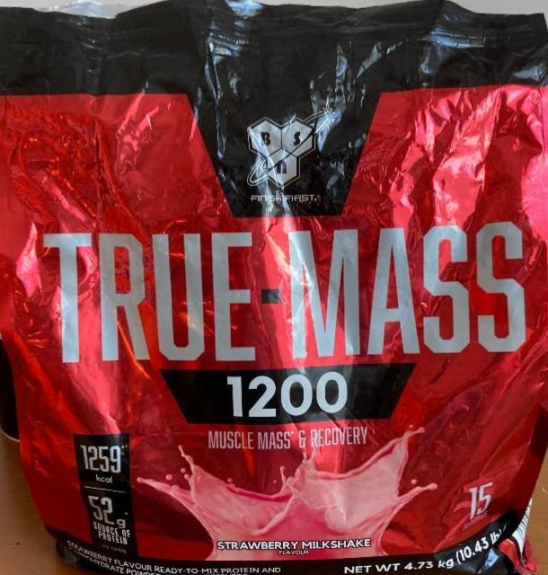 Fotografie - True Mass 1200 Strawberry Milkshake BSN