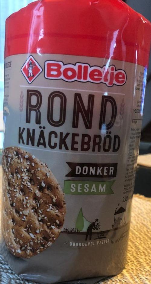 Fotografie - Rond Knäckebröd donker sesam Bolletje