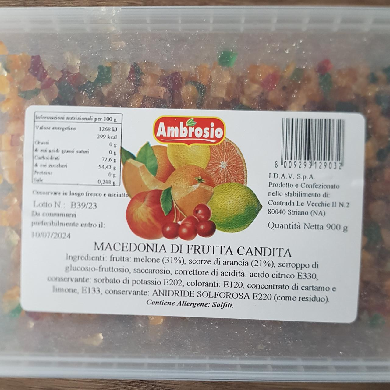 Fotografie - Macedonia di frutta candita Ambrosio