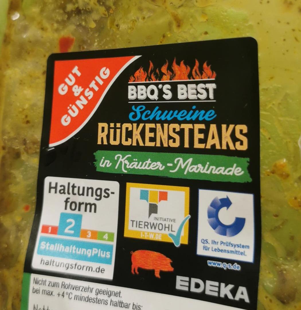 Fotografie - Schweine Rückensteaks in Kräuter-Marinade Gut&Günstig