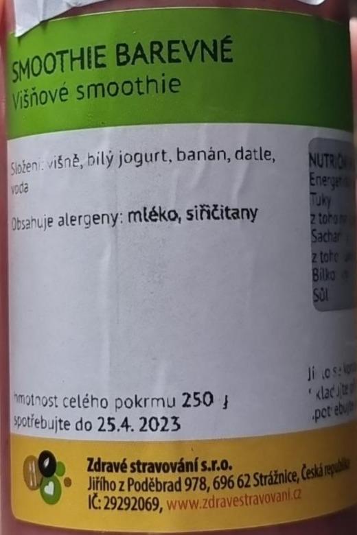 Fotografie - Višňové smoothie Zdravé stravování