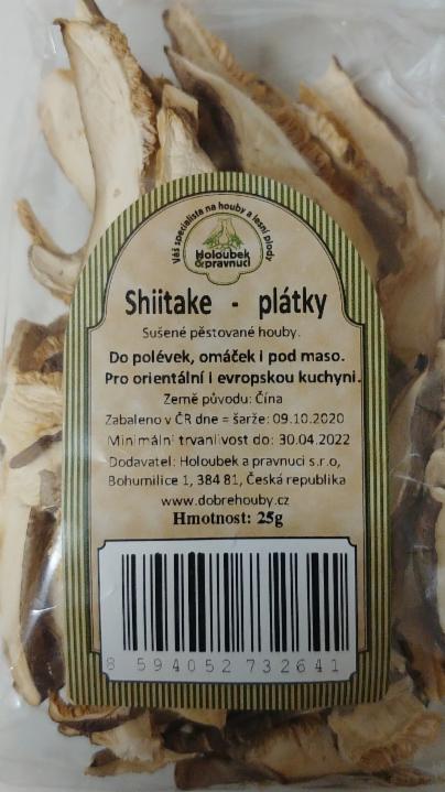 Fotografie - Shiitake - plátky Holoubek&pravnuci