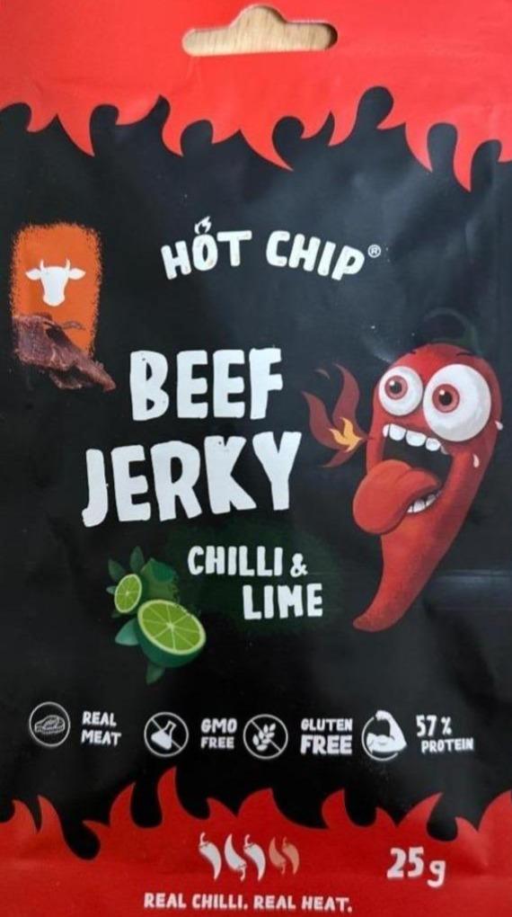 Fotografie - Beef jerky chilli & lime Hot Chip