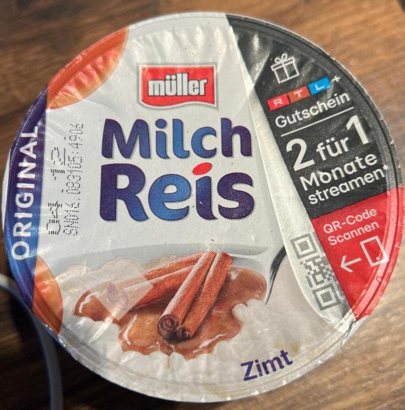 Fotografie - Milch Reis Zimt Müller