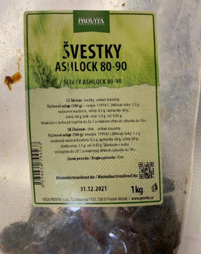 Fotografie - Švestky Ashlock 80-90 Provita