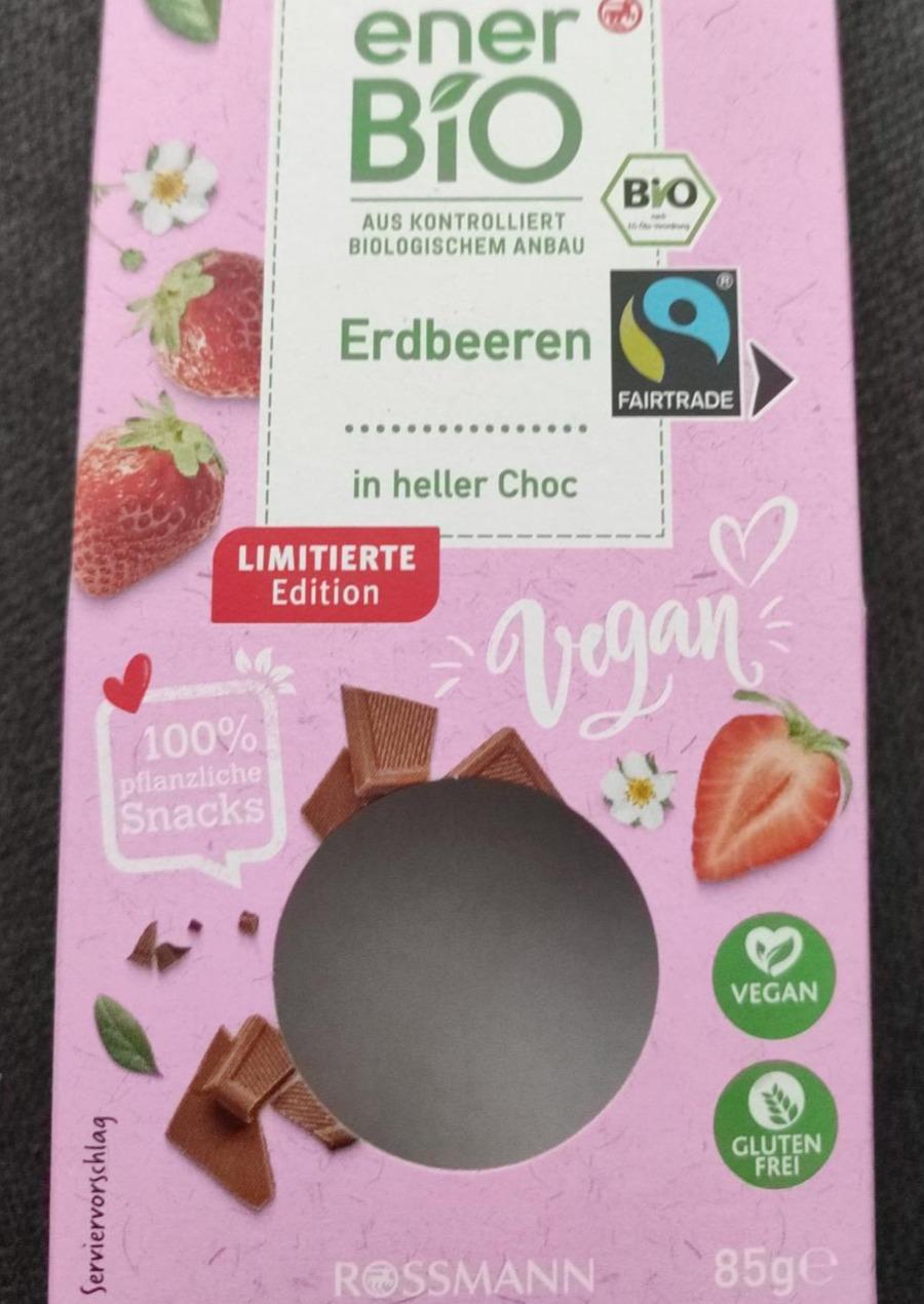 Fotografie - Bio Erdbeeren in heller Choc EnerBio