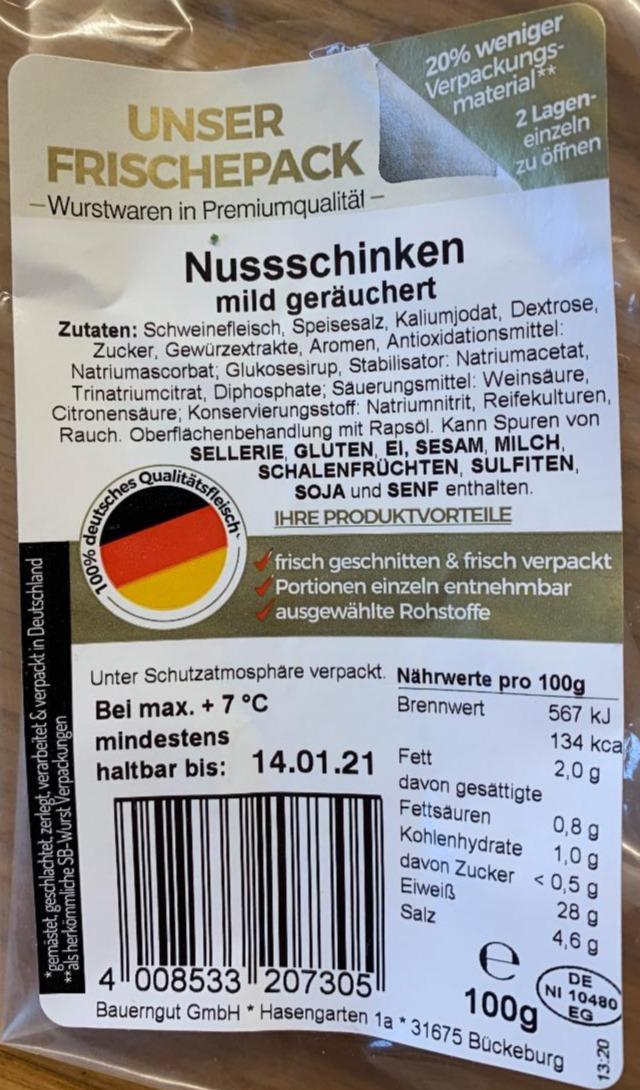 Fotografie - Nussschinken mild geräuchert Netto